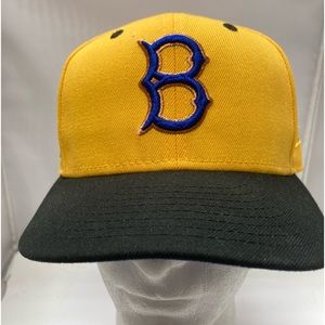 Brooklyn Dodgers Hat Baseball Cap Fitted 7 1/2 New Era Ebbets Field MLB Yellow